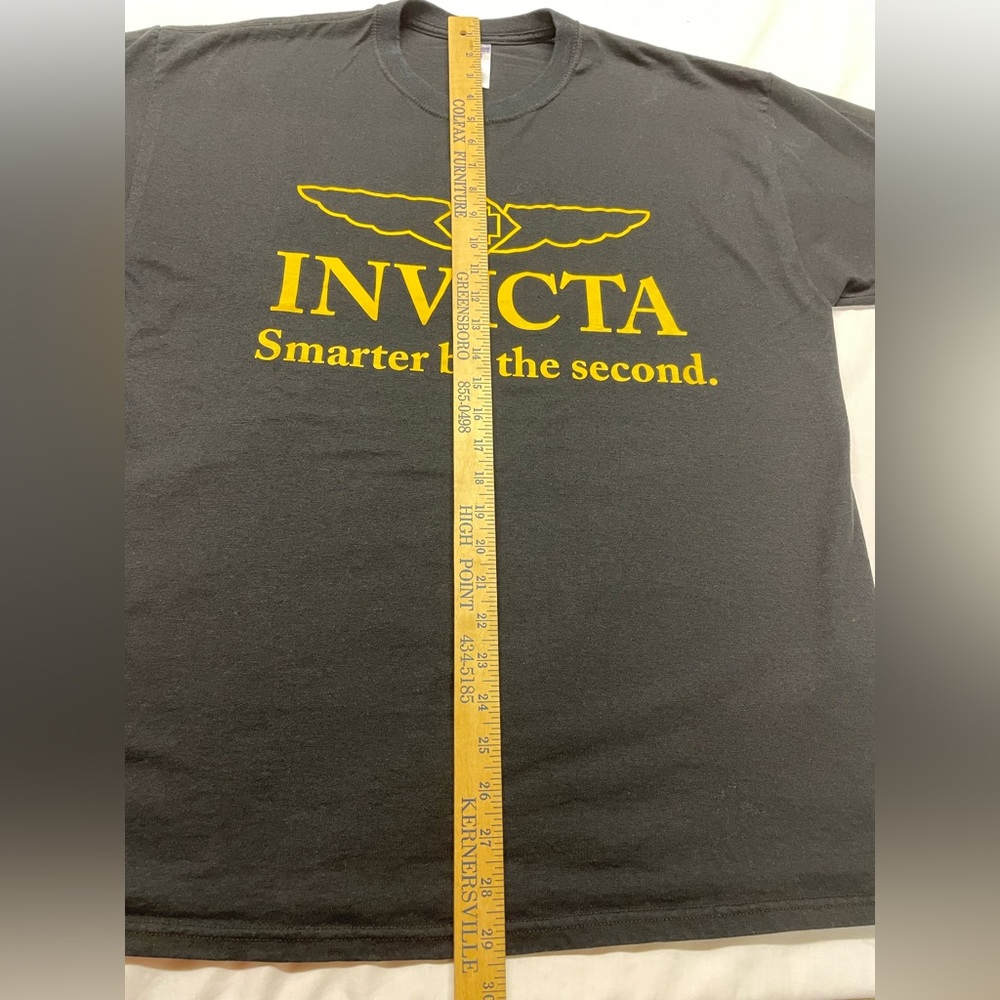 Mens Invicta Jerzees Black Short Sleeve T-Shirt Size XL - Picture 5 of 5